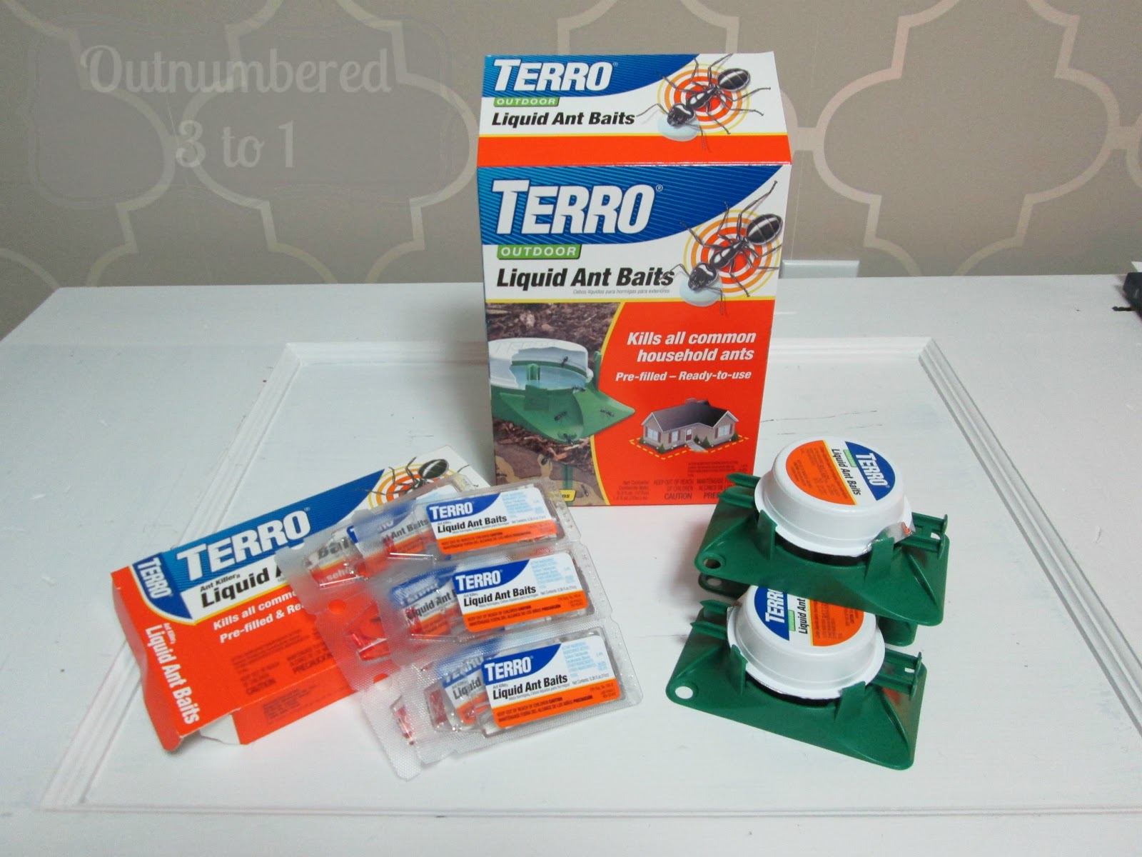 Terro Indoor and Outdoor Liquid Ant Baits Outnumbered 3 to 1