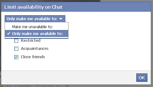 how to hide your friends on facebook chat