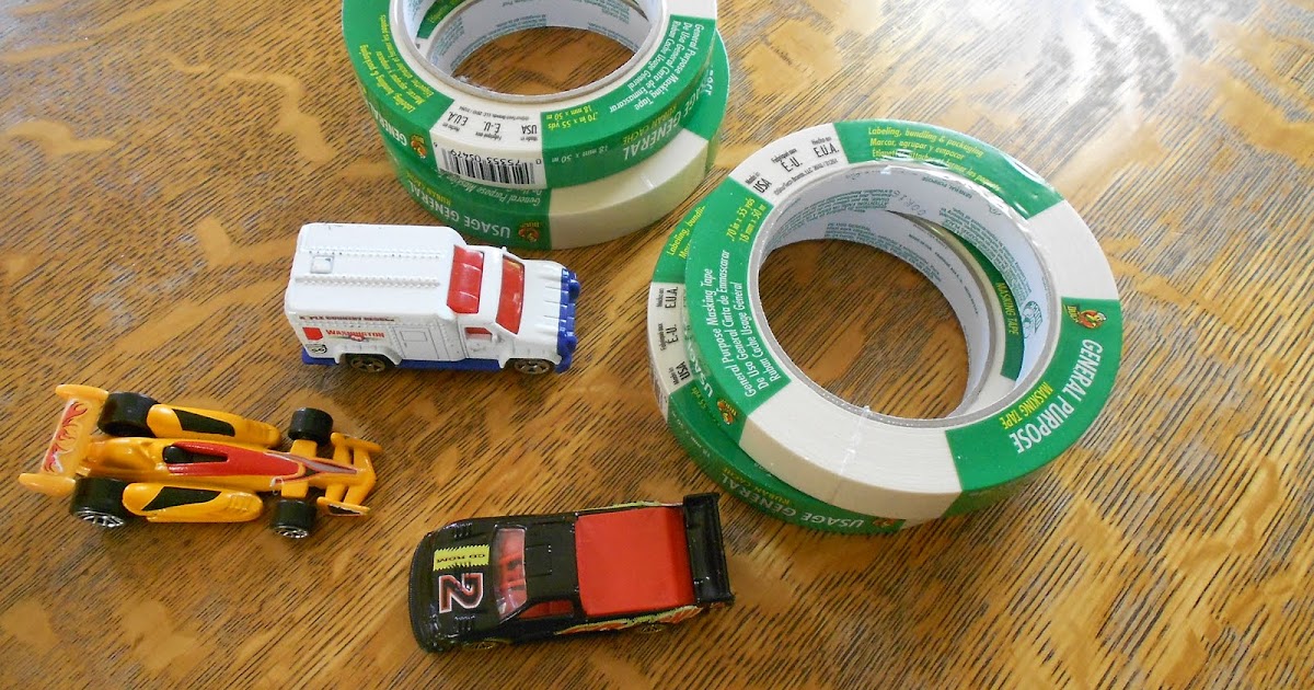 Almost Unschoolers Masking Tape Roads Indoor Play