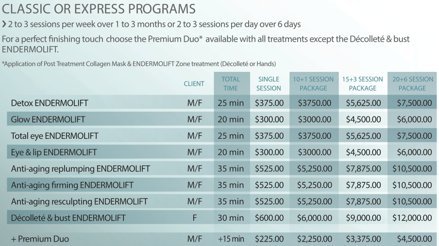 LPG Endermospa face treatment prices LPG Endermospa face treatment prices