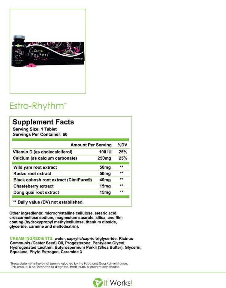 get sassy with it works global products estro rhythm ingredients list it works 100 list