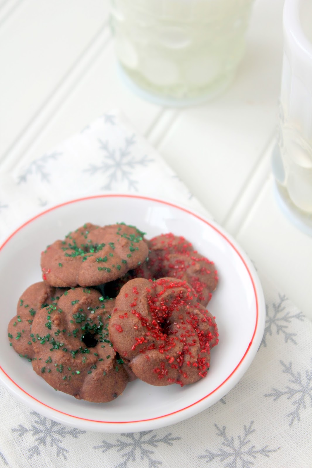 Cherry Tea Cakes Chocolate Almond Spritz Cookies