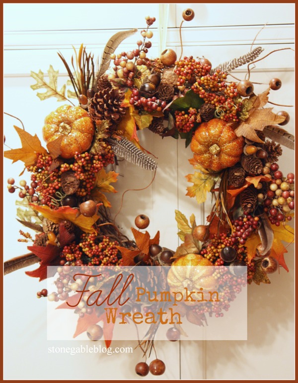 Fall Pumpkin Wreath Tutorial Stonegable Fall Pumpkin Wreath Tutorial