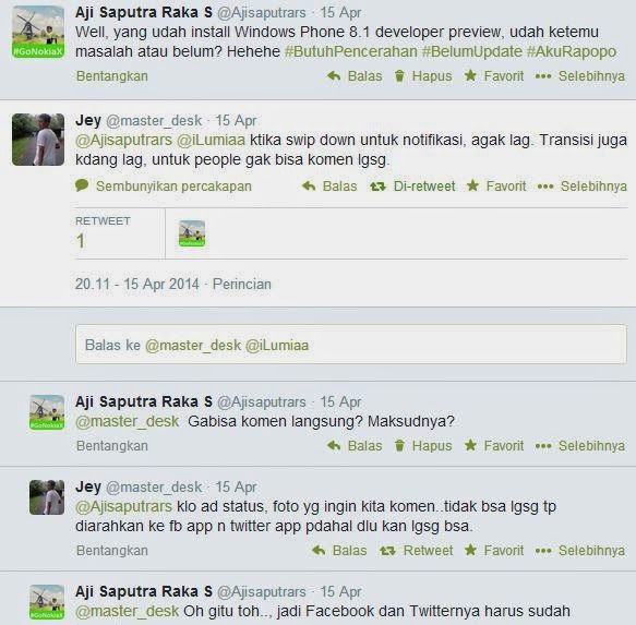 Masalah pada Windows Phone 8.1 Developer Preview Masalah pada Windows Phone 8.1 Developer Preview
