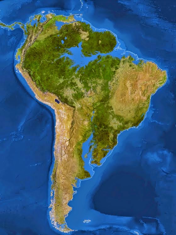 National Geographic map. Consecuencias del deshielo en América Latina.