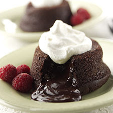 Chocolate Lava Cupcakes With Strawberry