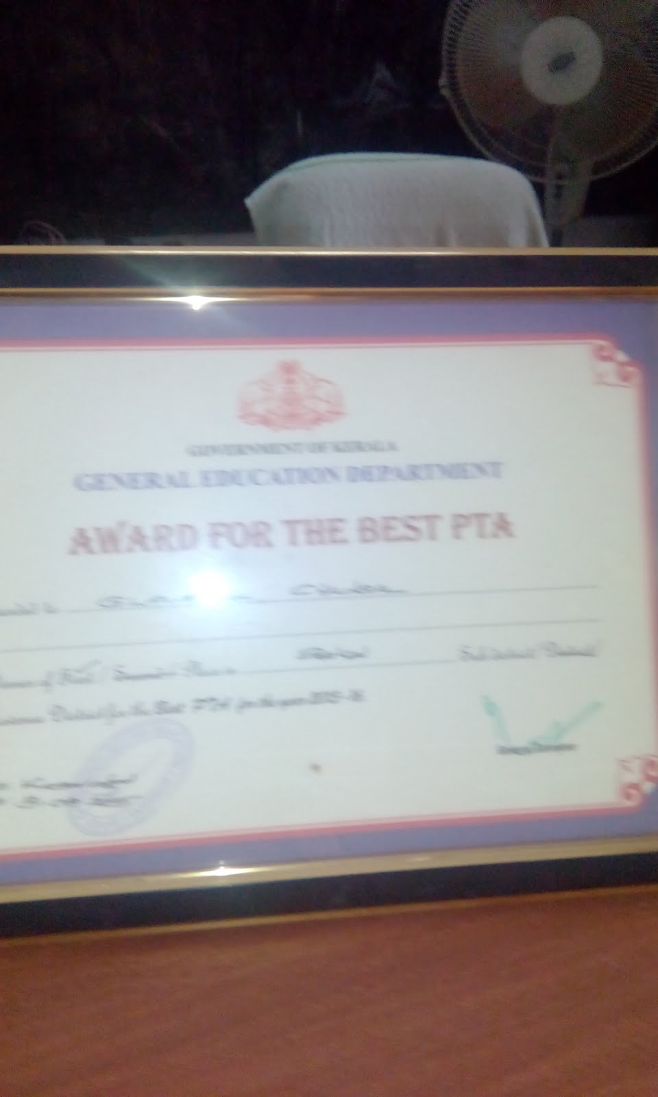 Best P T A award