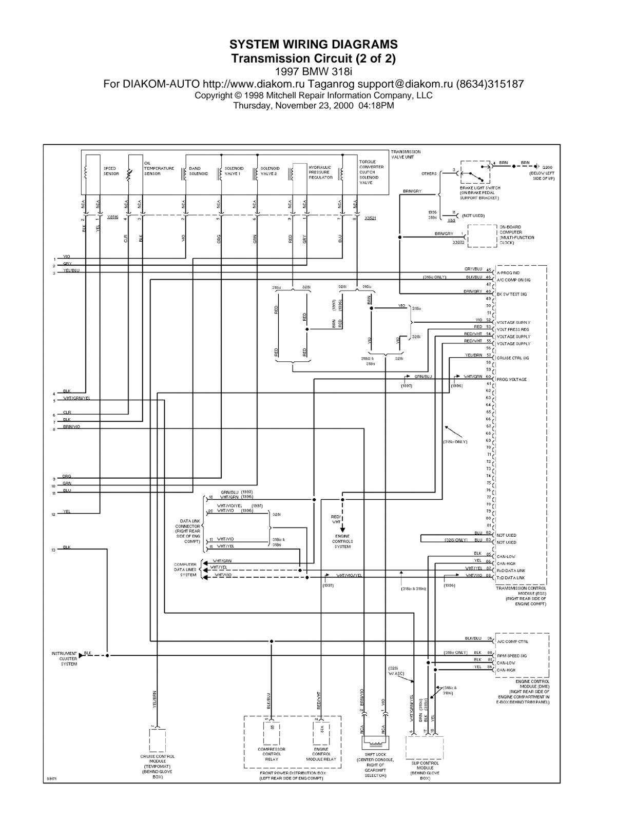 Wiring Diagrams and Free Manual Ebooks: 1997 BMW 318i Transmission