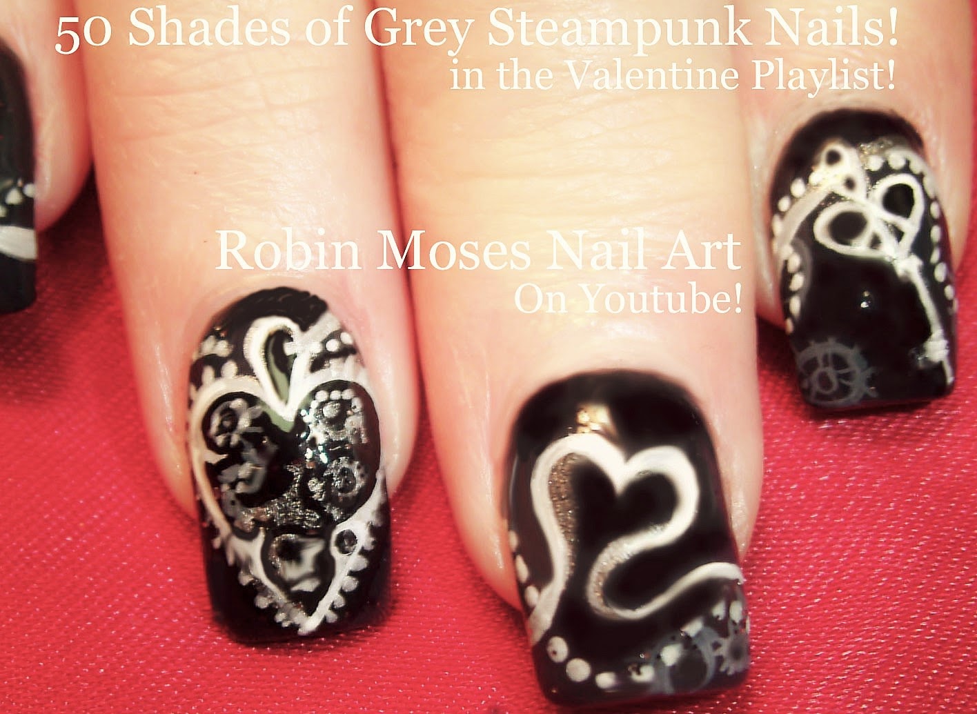 robin moses nail art: "fifty shades of grey nails" "fifty shades