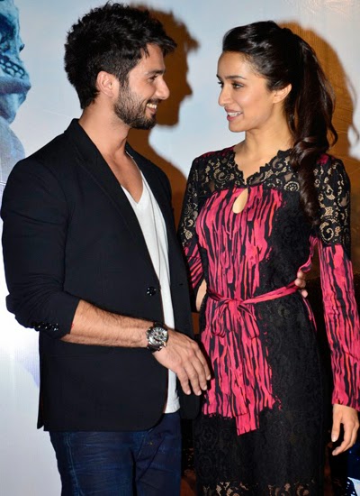 Shraddha Kapoor and Shahid Kapoor at Trailer Launch of Movie "Haider