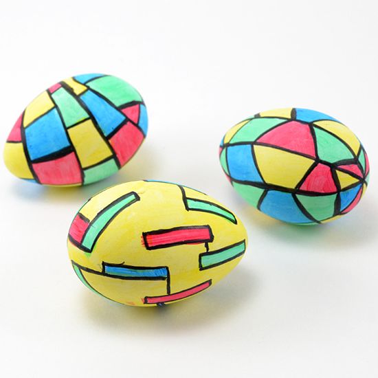 iLoveToCreate Blog Painted Stained Glass Easter Eggs