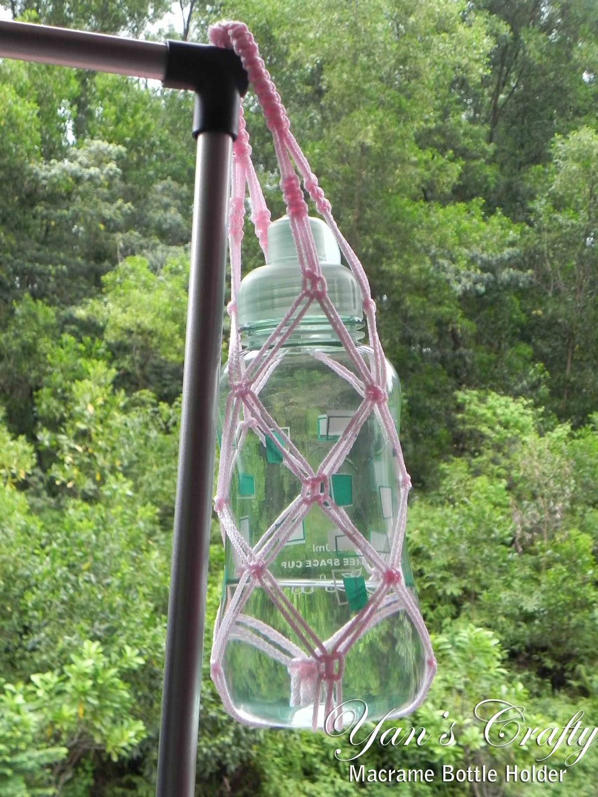 Yan's Crafty Macrame Bottle Holder