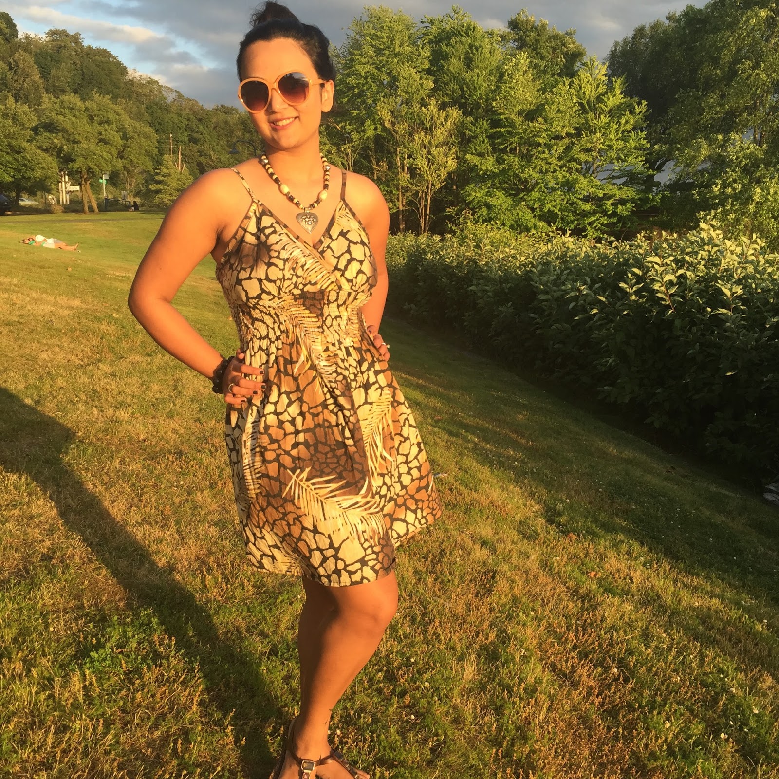 Leopard prints dress, how to wear leopard prints, Ananya in a dress, gene coulon park