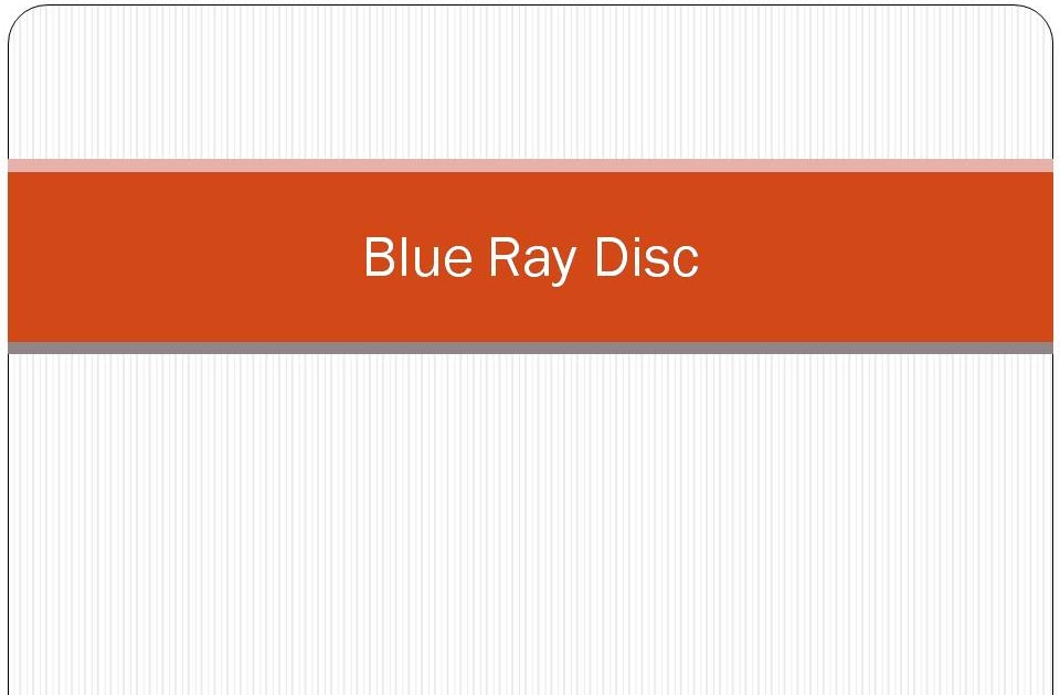 Seminar Topic Blu Ray Disc Engineering Students Corner