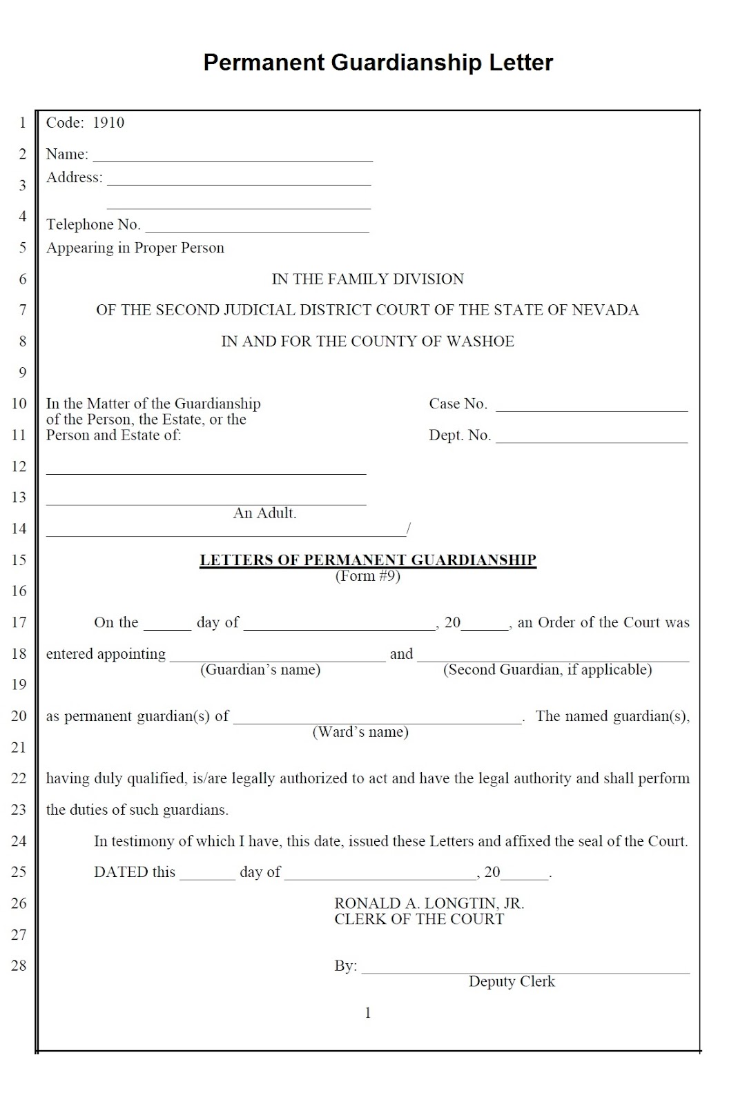 Guardianship Letter In Of Template Guardianship Letter Template Sle Guardianship Letter In Of Template Guardianship Letter Template Sle