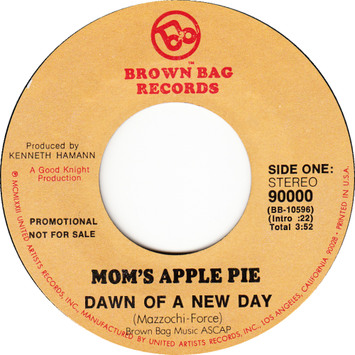 Mom's Apple Pie - Dawn Of A New Day / Happy Just To Be Mom's Apple Pie - Dawn Of A New Day / Happy Just To Be
