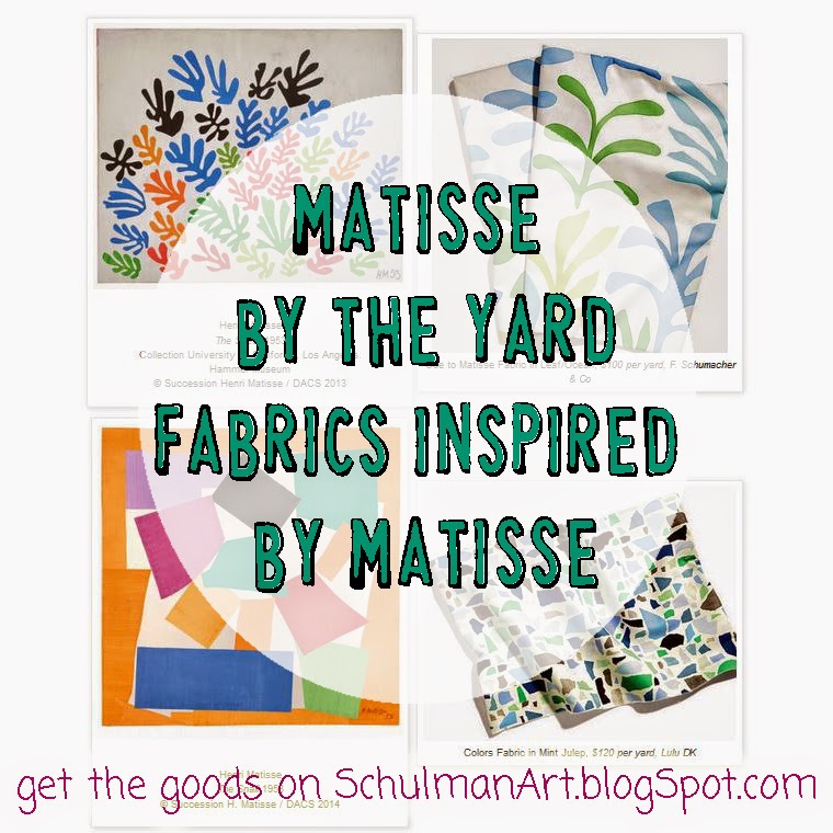 #matisse #fabrics http://schulmanart.blogspot.com/2014/07/matisse-by-yard.html