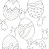 Desenhos de Lindos ovos de Páscoa para colorir.