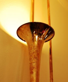 Trombone Lamp close up