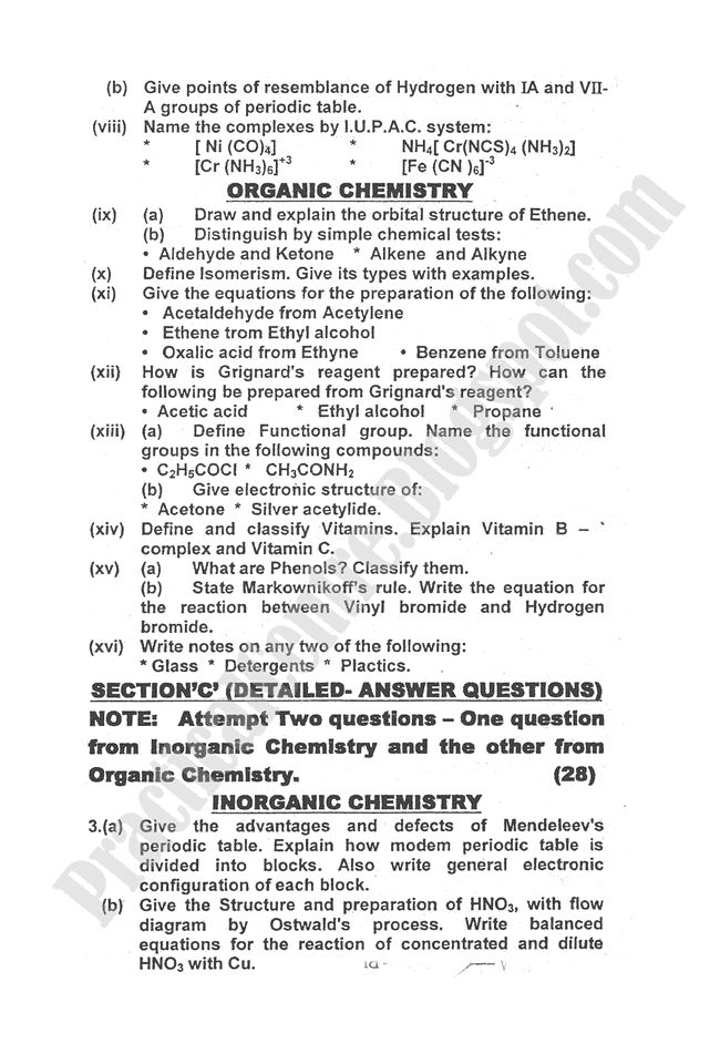 chemistry-2011-five-year-paper-class-XII