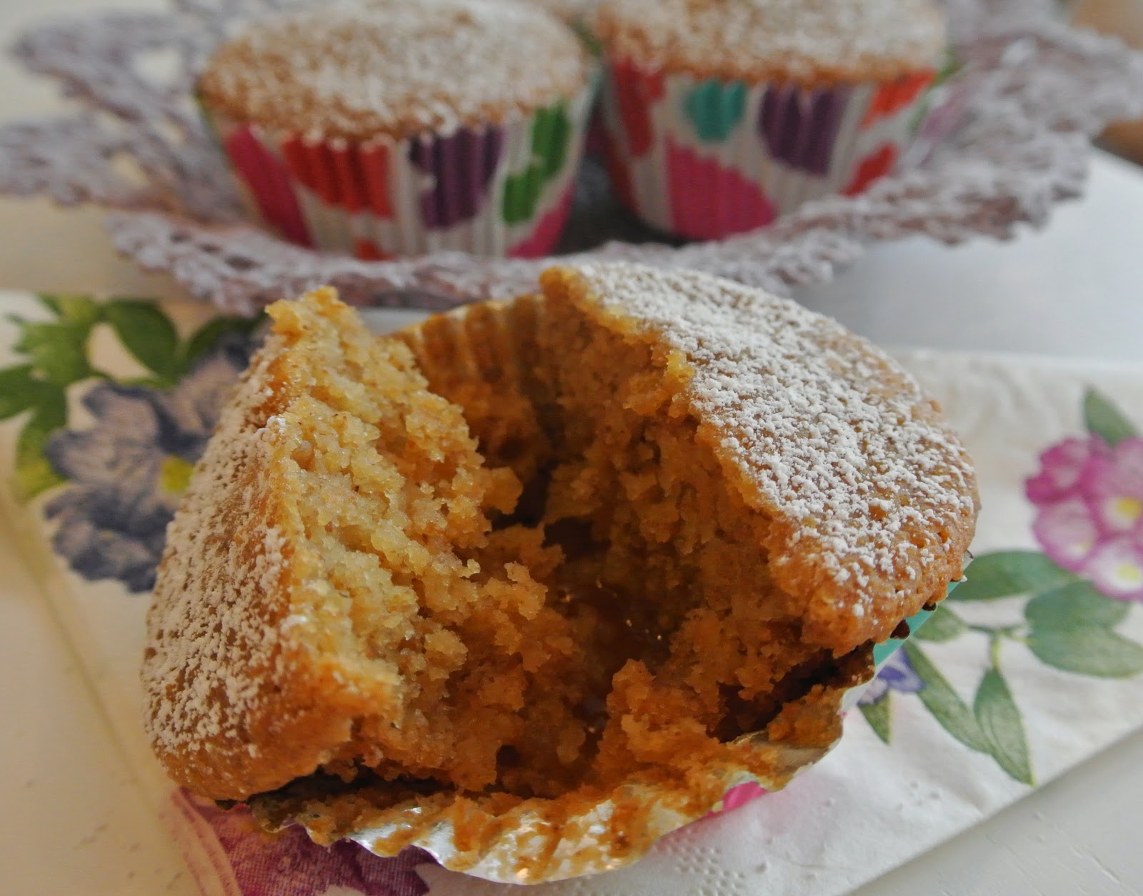muffin mele e carote con cuore di marmellata