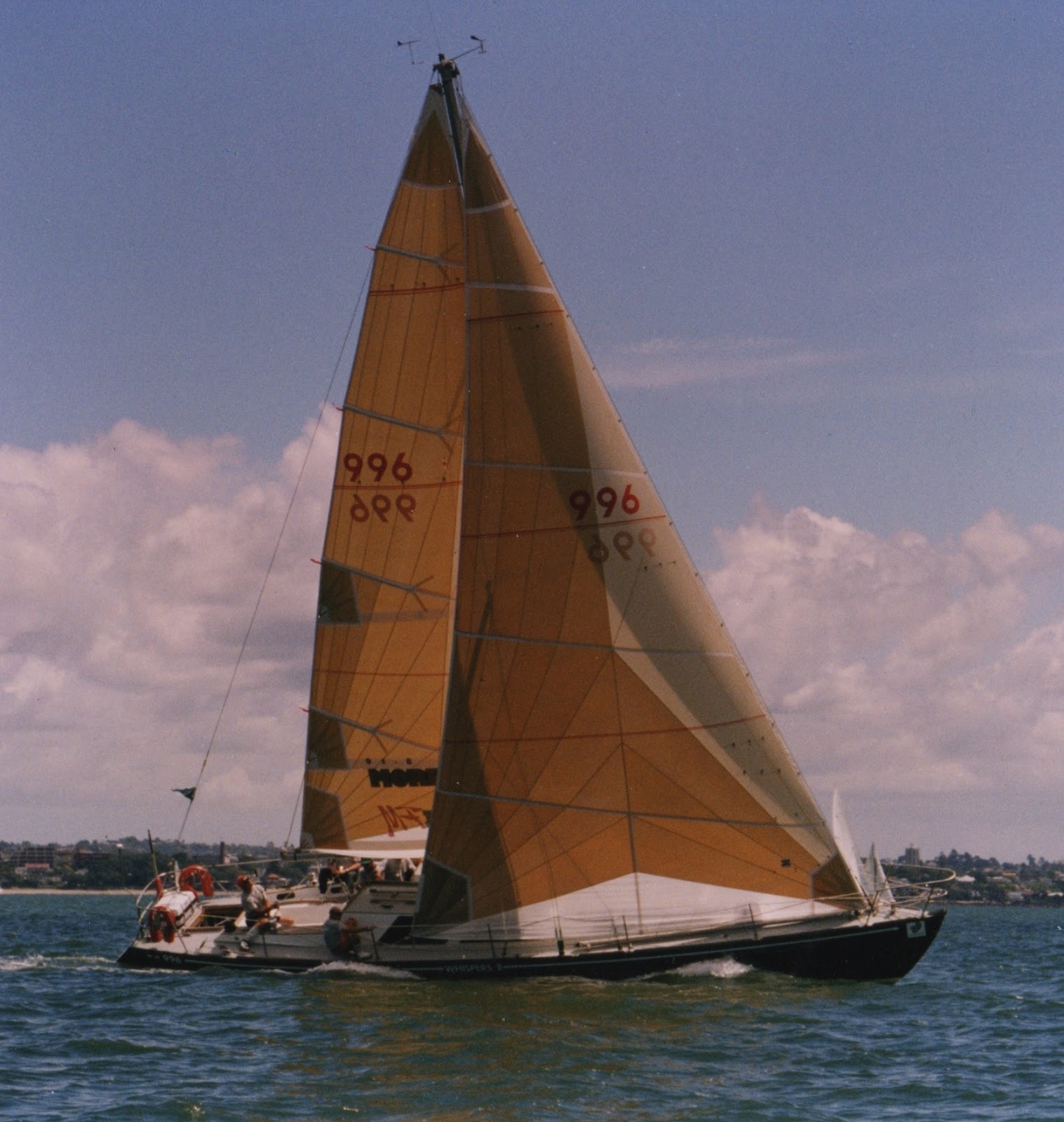 VINTAGE BRONZE JIB HANK MURRAY NUMBER 2 MADE IN NEW ZEALAND SAIL