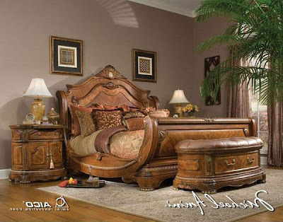 Diseño de dormitorio exótico de madera por michael amini ...