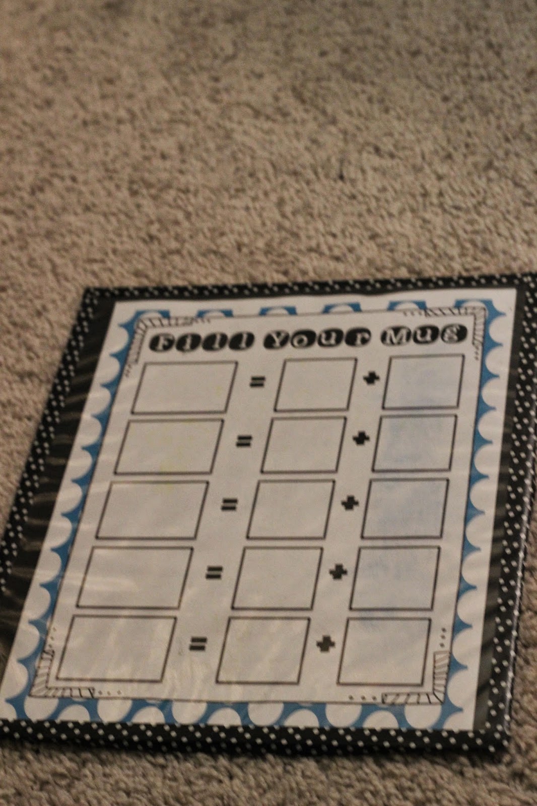 Kroger's Kindergarten Binder covers to dry erase boards
