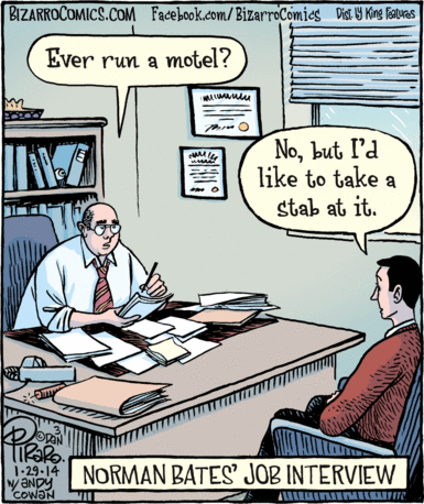 Mystery Fanfare: Cartoon of the Day: Job Interview