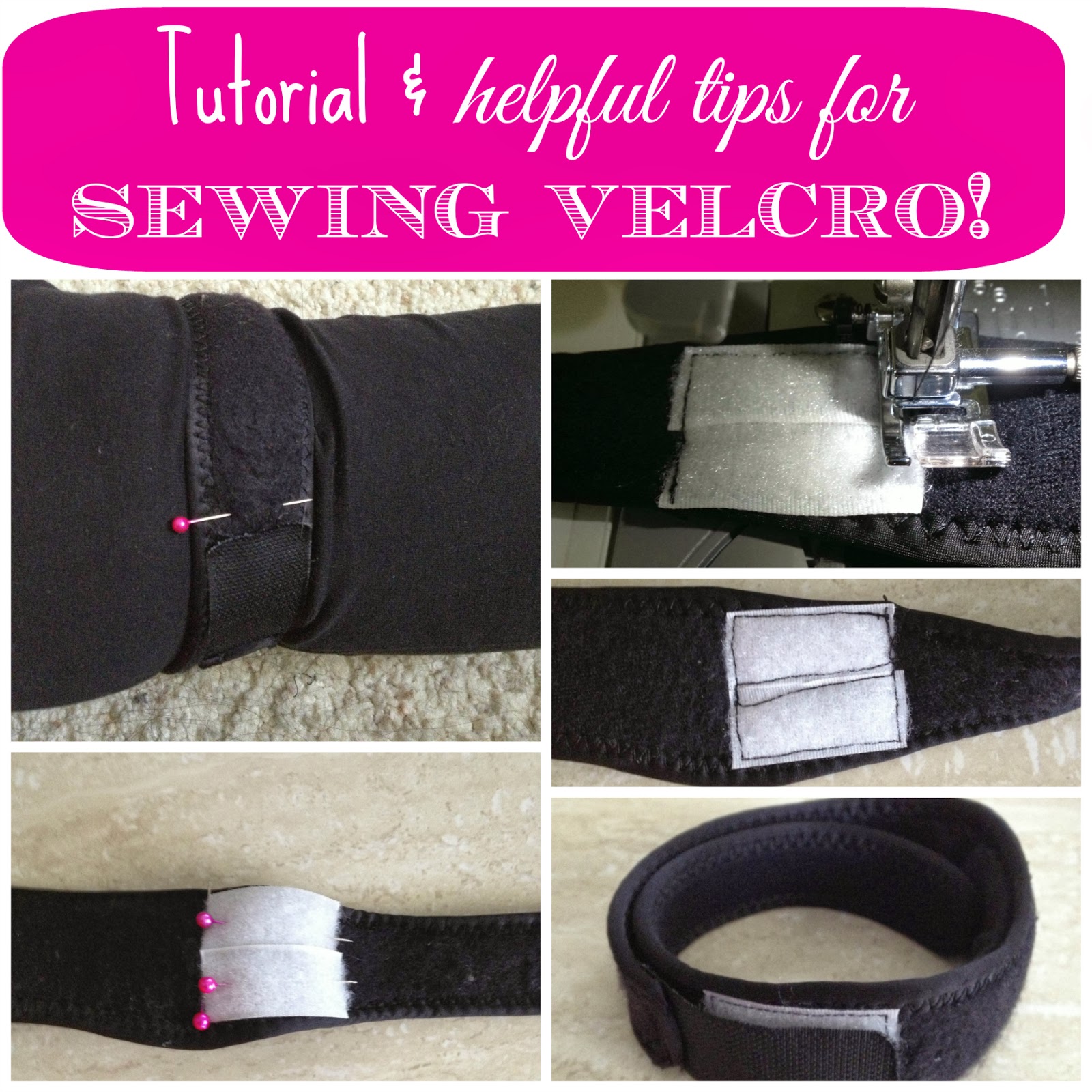 Diane's Vintage Zest!: Tutorial & Helpful Tips for Sewing Velcro!
