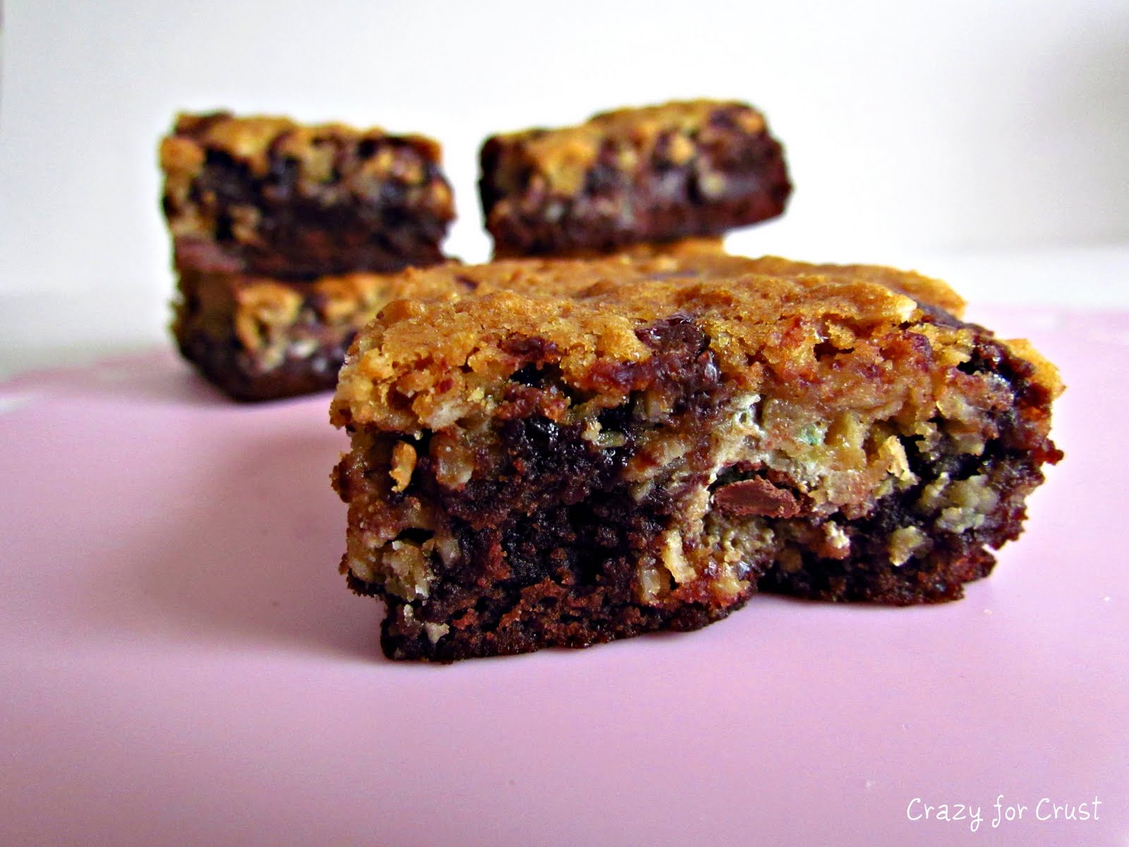 Oatmeal Cookie Brownies Crazy for Crust