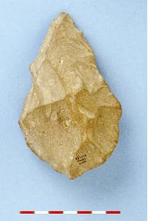 Stone handaxe from Pontnewydd Cave, Denbighshire. © Amgueddfa Cymru - National Museum Wales 
