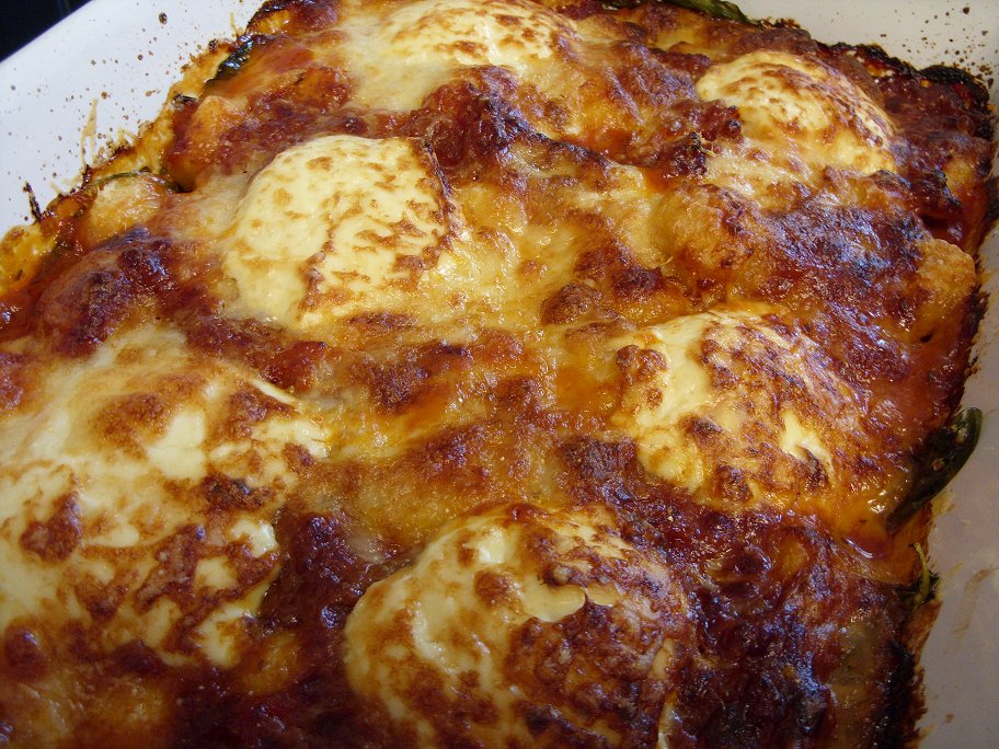 Jenny Eatwell's Rhubarb & Ginger Baked gnocchi with spinach, tomato & mascarpone