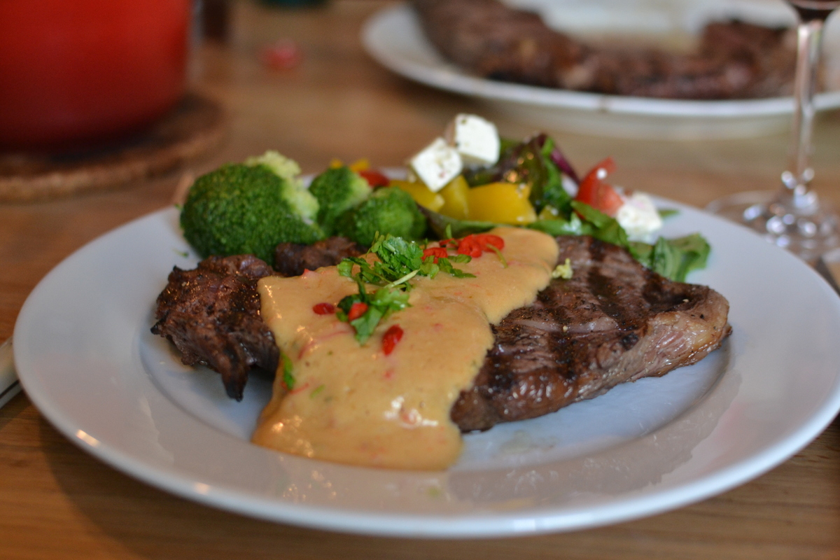 Læknirinn í eldhúsinu Grilluð ribeye steik með kraftmikilli