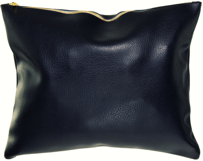 carry-all black leather pouch from American Apparel (40x30) and thought