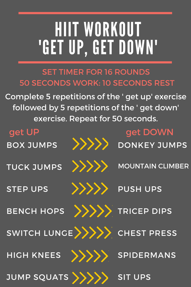 HIIT workout - Get Up, Get down.