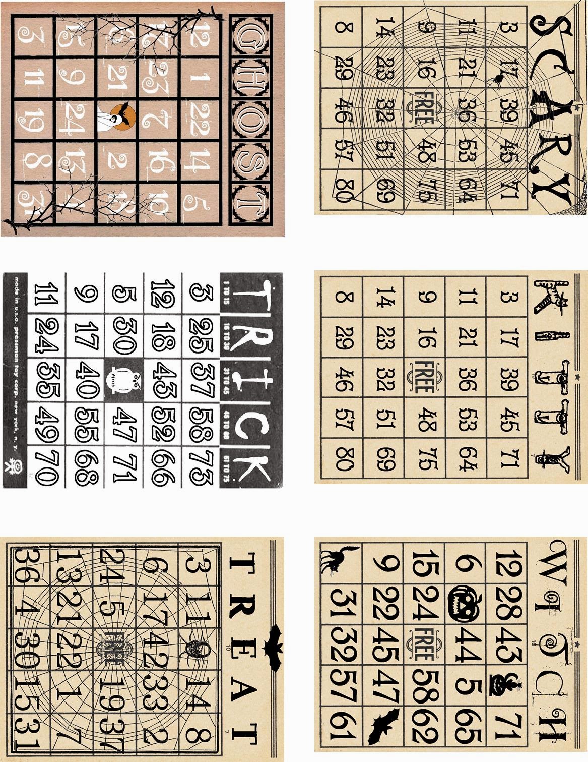 Artistic Hen: Free Halloween Bingo Cards to Download - Part 1
