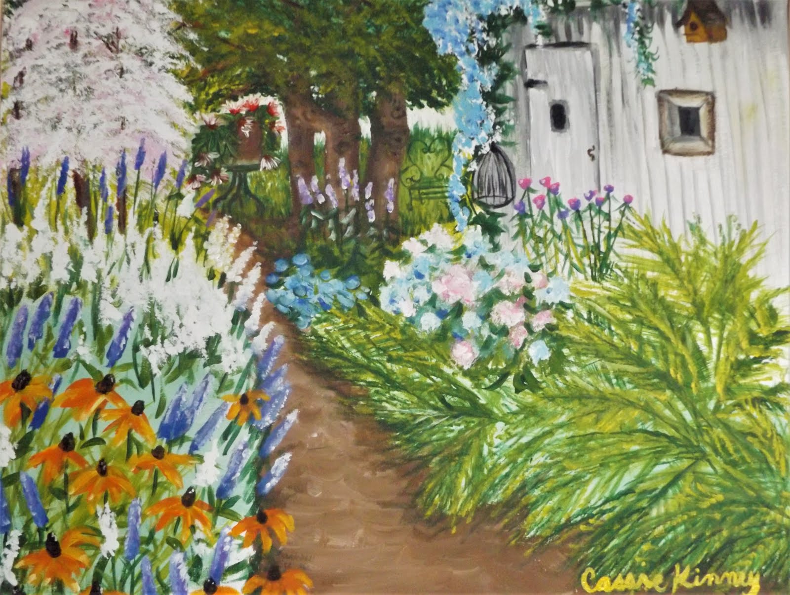Flower garden and shed