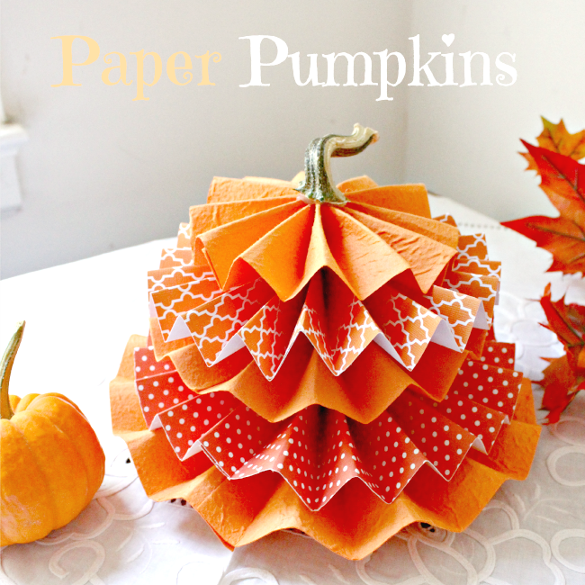 Paper Pumpkins Crafts a la mode