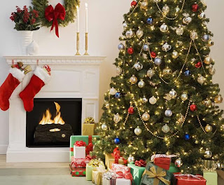 Christmas tree decoration with baubles, ornaments hd(hq) wallpaper