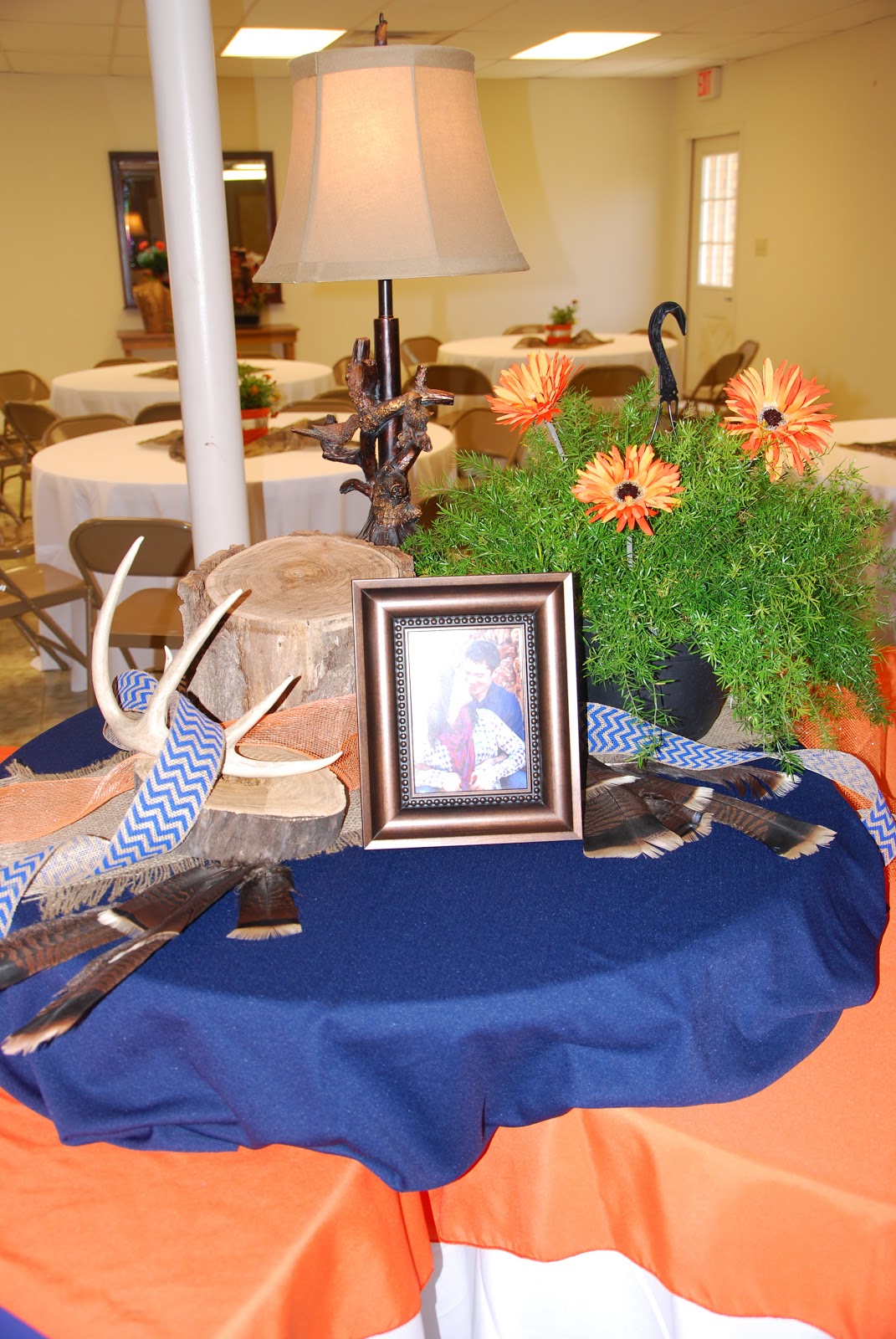 Shine Like Stars Navy, Orange, and Camo Wedding Shower