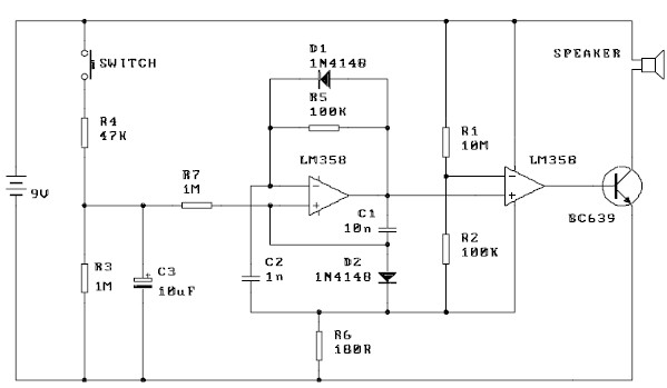Using this circuit diagram you can make a very powerful siren alarm 