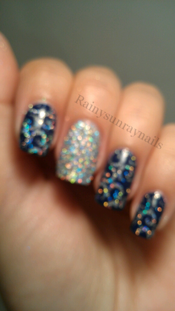 rainysunraynails Stamping With Glitter. Day 29 of my 30 Day Stamping