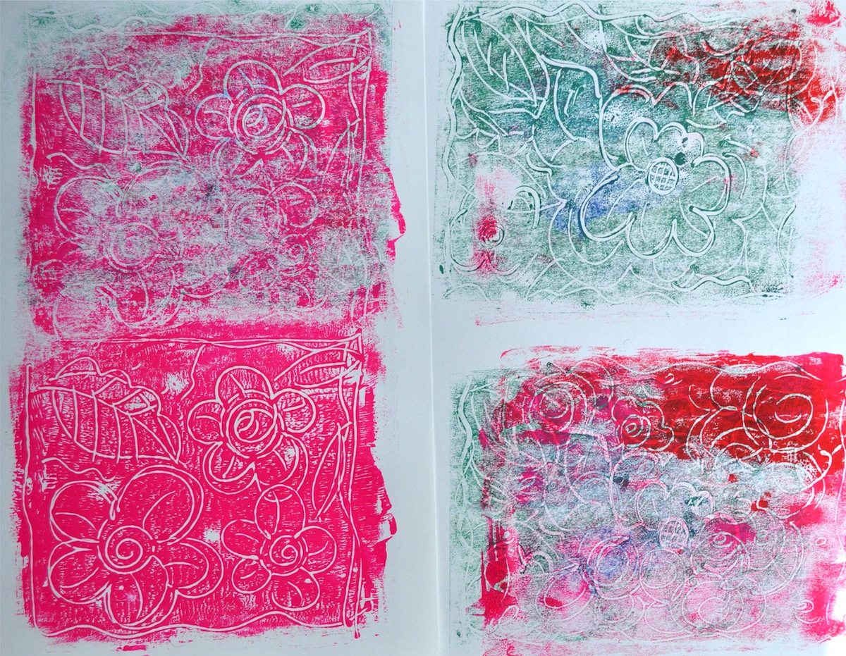 Art with Kids Monoprints on Plexiglass