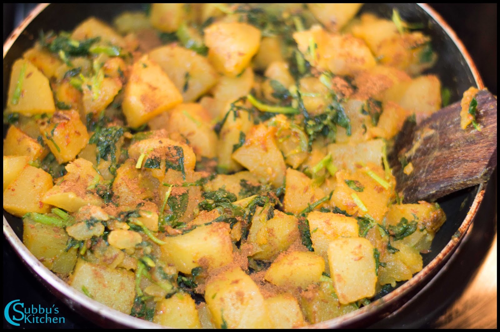 Aloo Methi Recipe Aloo Methi Method II Subbus Kitchen