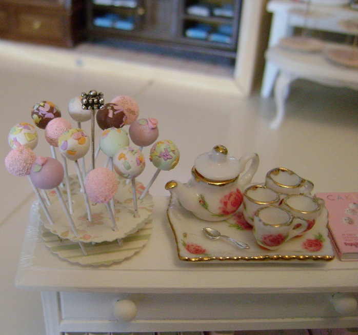 Baking In Miniature Handmade Cake Pops Display Stand