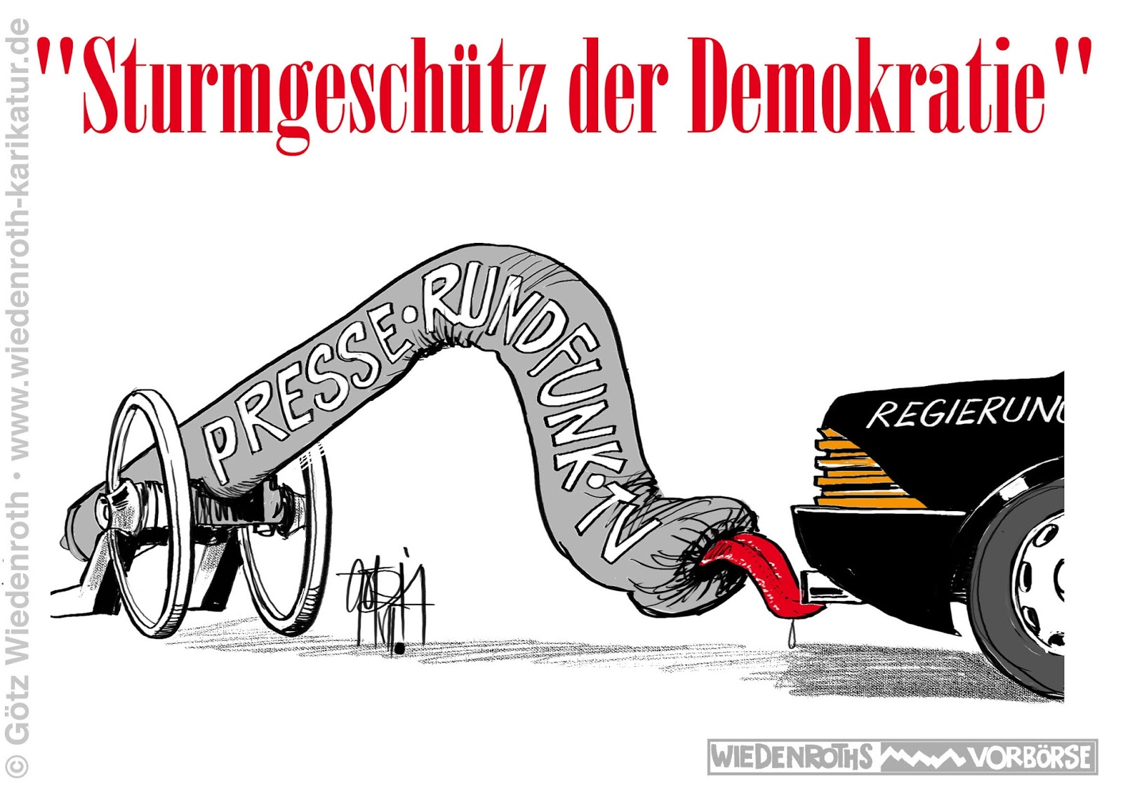 Karikamur Karikatur Wiedenroth Sturmgeschutz Der Demokratie
