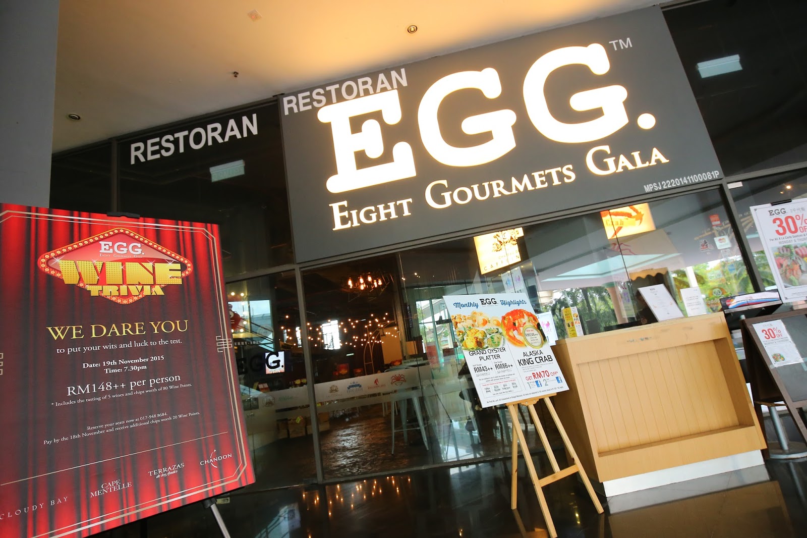 Estates & Wines' Wine Trivia Eight Gourmets Gala (EGG), Sunway, PJ