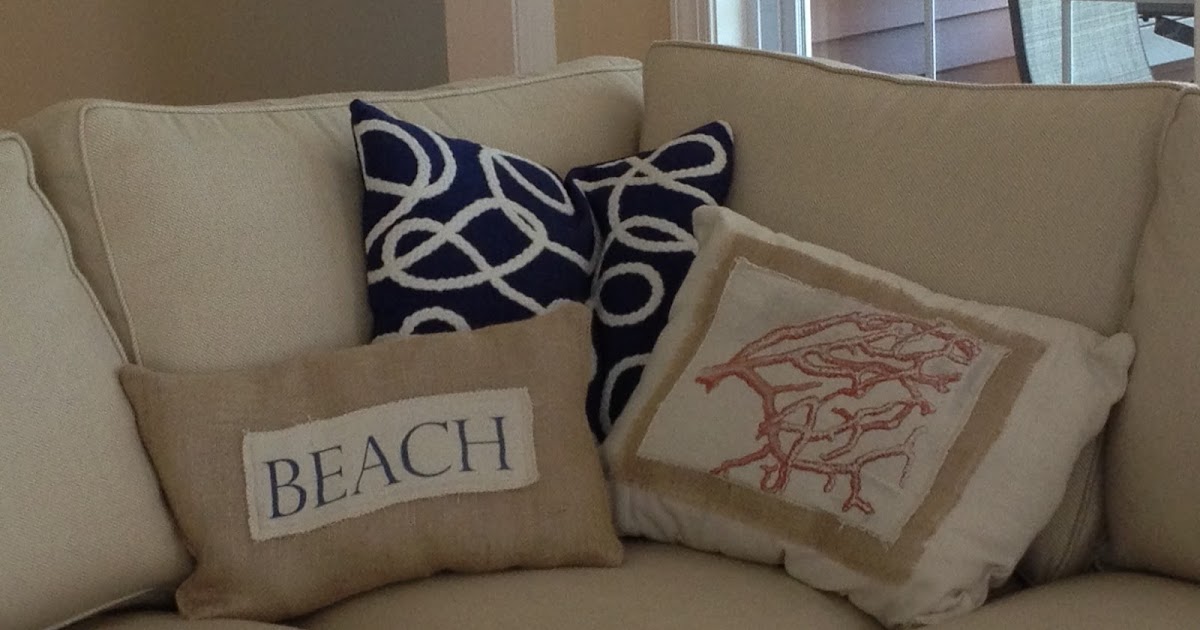 Two It Yourself: DIY Beach Throw Pillows on the cheap and easy