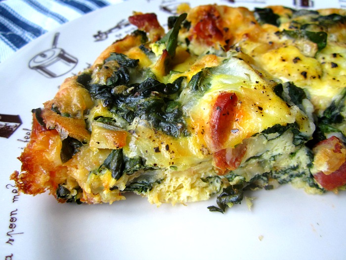 Easy Dinner Spinach & Chorizo Frittata